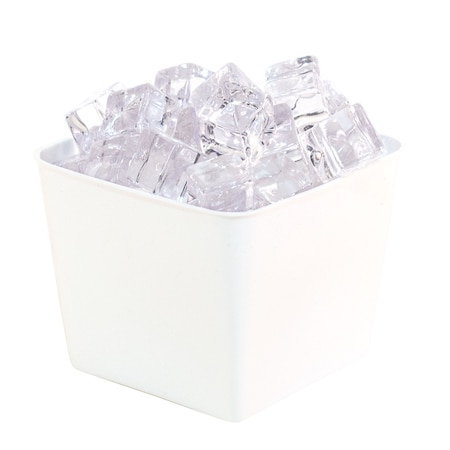 Hapco-Elmar R2500WHT-Essential 1.5 Qt. Square Ice Bucket, White, PK 36 R2500WHT